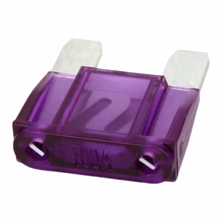 AUTOZOCO Fusible Para Vehículo 32V DC Grande Maxi, fusibles de cuchilla, Fusible Coche, Fusible Caravana, Fusible Camión, Fusible Moto, Maxi fusible, Fusible 32v, Fusible 100A, Morado - 1