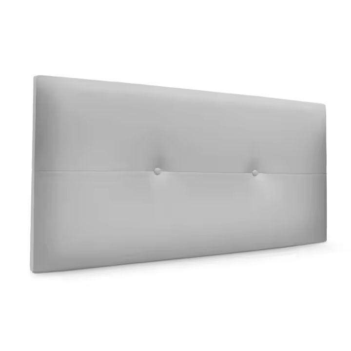 DHOME Cabecero de Polipiel o Tela AQUALINE Pro cabeceros Cabezal tapizado Cama Lujo (Gris Claro Polipiel) - 1