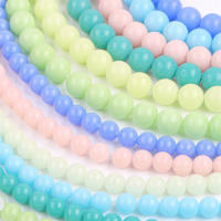Acerca De 50 Piezas De 8mm Cuentas De Vidrio Colores Nocturnos Luz De Piedra Para DIY Creación De Pulseras Collares Pendientes Joyería - details 0