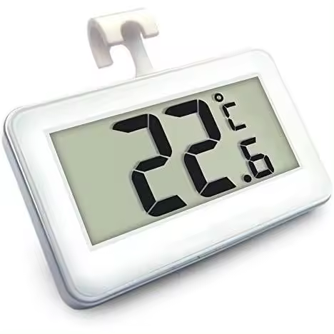Termómetro digital para refrigerador, mini termómetro digital LCD, temperatura de -20 a 60 ℃, pantalla LCD fácil de leer. - 1