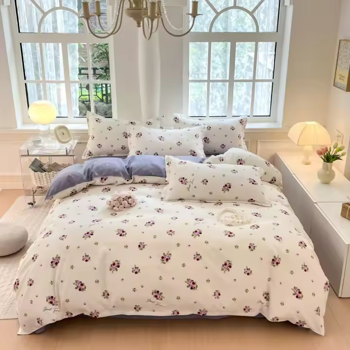 Juego de Funda Nórdica 4 Piezas de Algodón Alta Calidad Juego de Ropa de Cama- Dibujo Elegante - Varios Tamaños Disponibles - 1