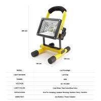Lámpara De Trabajo Portátil LED Recargable Impermeable Con Luz De BÚsqueda Potente Para Camping Y Exterior Batería Incluida - details 1