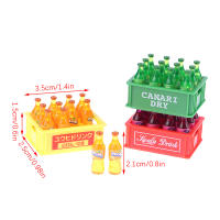 Juego De Miniatura De Casa De Muñecas 1:12 Con Botellas De Bebida Y Caja De Almacenamiento Decoración De Escena De Vida Para Muñecas - details 1