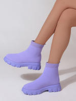 Botas De Tobillo Para Mujer Ligero Casual Moda Navidad Invierno Botas De Prensa Gruesa Suela Antideslizante Transpirable Talla Real - details 20