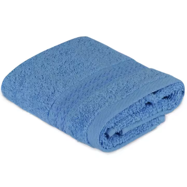 Wellhome Toalla de Cortesía Azul 100% Algodón 500 Gr/m² 30x50 Cm - Suave y Absorbente - 1