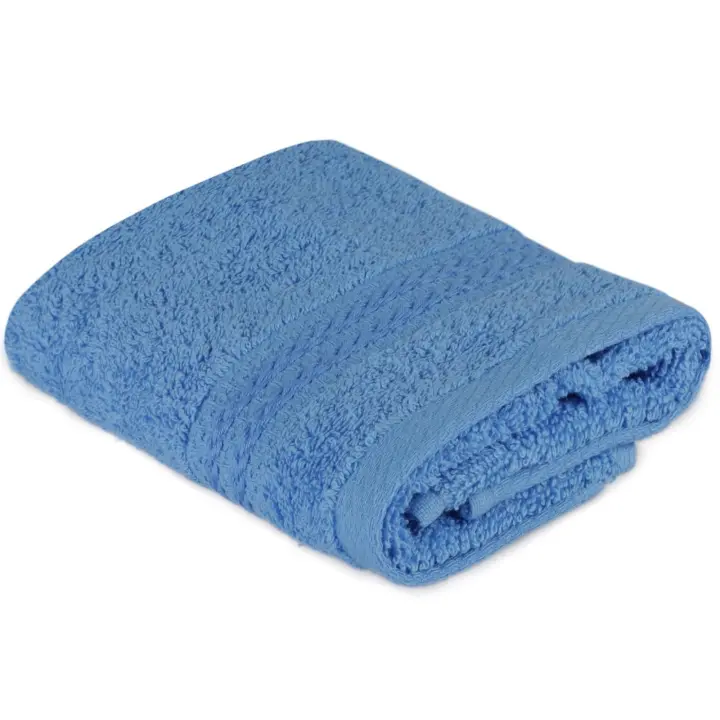 Wellhome Toalla de Cortesía Azul 100% Algodón 500 Gr/m² 30x50 Cm - Suave y Absorbente - 1