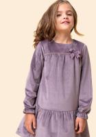 Petit Alo - Vestido Terciopelo Morado Niña - Tacto Extrasuave - details 2