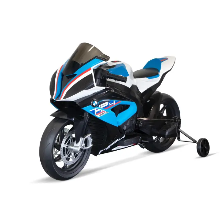 Moto Eléctrica Infantil BMW HP4 2x 35W 12V 7Ah con Faro LED y Ruedas de Apoyo Extraíbles - 1