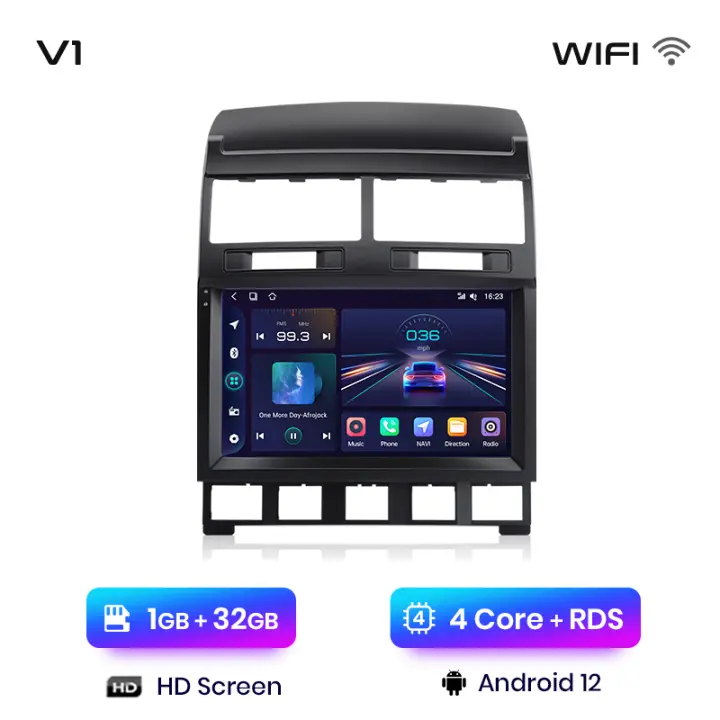 Junsun Radio Coche para Volkswagen Touareg 2002 2003 2004 2005 2006 2007 2008 2009 2010 AI Voice 2 din Pantalla Coche Android Auto Multimedia Navegación GPS Auto radio - 1
