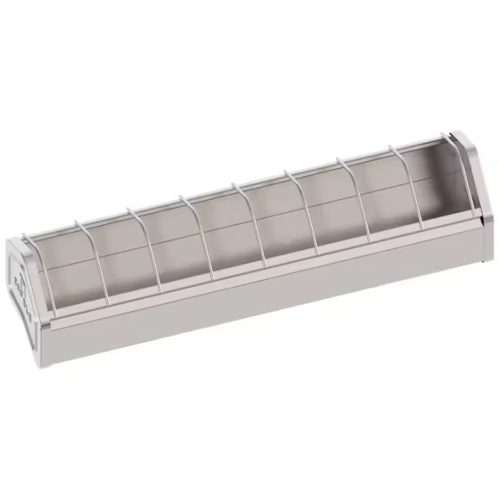 Suinga Comedero para Pollitos Mini Metal 30x7,5x7 Cm - Acceso para Varios Pollitos - 1