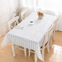 Mantel Redondo De PVC Impermeable a Prueba De Manchas Con Patrón Cuadriculado Para Sala De Estar Y Cocina Cubierta De Mesa Rectangular Para Comedor - details 4