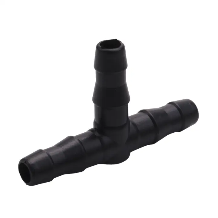 Conectores de púas de riego por goteo, accesorios universales en t de púas de 100 piezas, se adapta a tubería de goteo de 1/4 pulgadas (tubería en t de 4/7mm) - 1