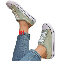 Zapatilla Mujer, Lona, Blancas, Tejano Azul, Rojos, Suela Doble, Cierre Cordones, Deportivas Primavera Verano Casual - details 9