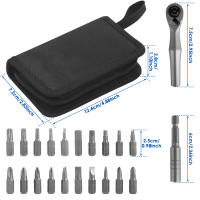 Juego De Llaves De Eje Roto 22 En 1 Mini Multifuncional Kit De Destornilladores Angulares Pequeño Conjunto De Destornilladores Con Combinación - details 3