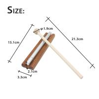 Campanas De Viento De Madera Para Mesa 1/3/7 Tonos Juguete Educativo Musical Para Niños Instrumento De Percusión Con Martillo Metal Plateado - details 3