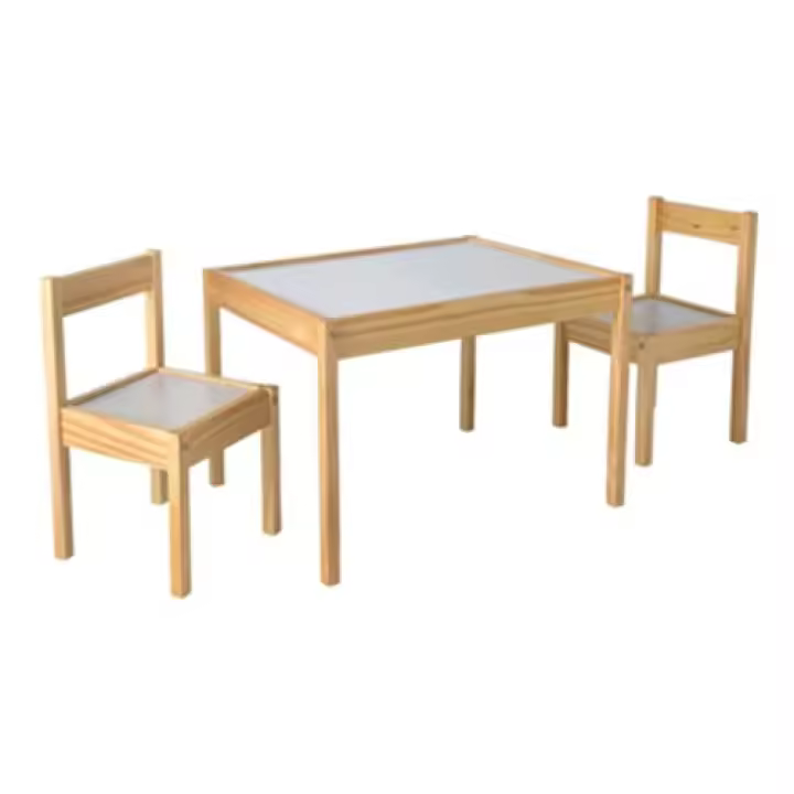 Nenitus Mesa de luz Montessori con 2 sillas,  leds RGBW,  tamaño 65x46cm, fabricada a partir de la mesa LATT ,con certificado Europeo CE y garantía de por vida. - 1