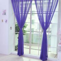 Cortina De Tules Colorida Transparente Y Sutil En Poliéster Para Dormitorio Cocina Sala De Estar Habitación De Niños Aula Con Bolsa De Acero En Rojo Negro Azul Verde - details 11