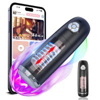 Masturbador Para Hombres Con Control Remoto Potente Rotación Telescópica Y Bomba Eléctrica Juguete Oral De Visualización Para Masculinidad - details 0