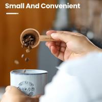 Cuchara de madera para café en madera de haya, para medir granos de café, granos enteros, granos molidos o té, 15 ml - details 2