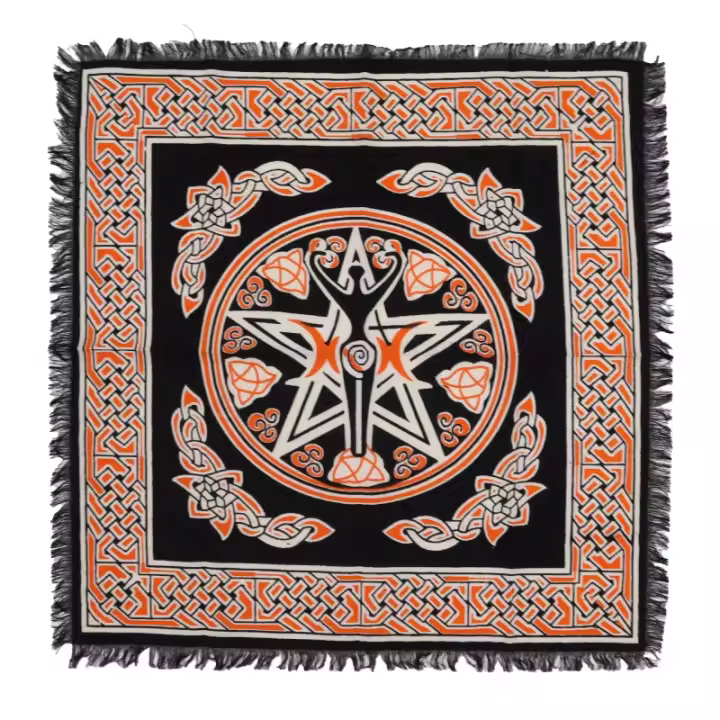 Mantel de Altar con flecos Esotérico Madre Tierra - 50x50cm - 1