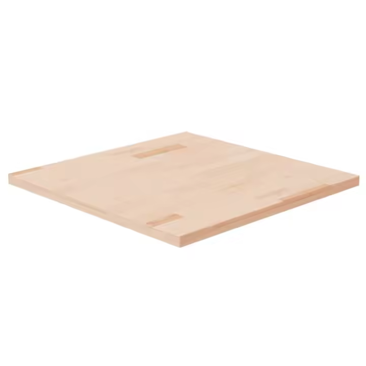 vidaXL Tablero de mesa cuadrada madera de roble sin tratar 60x60x2,5cm - 1