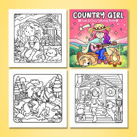 Coloring Book Para Adultos COUNTRY GIRL Con Actividades Diarias Cómodas Para Relajación Libro De Colores Cozy Spaces - details 3