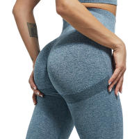 Pantalones De Yoga Sin Costuras Para Mujer Cintura Alta Levantamiento De Glúteos Tallas Grandes Fitness Leggings Activewear Casual - details 1