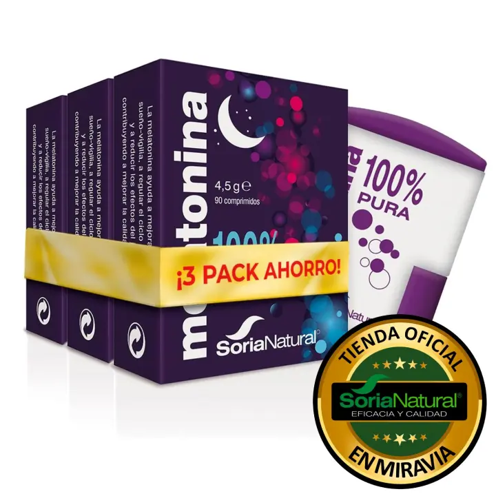 Melatonina Pura 1mg Soria Natural - Complemento Alimenticio para Conciliar el Sueño y Combatir el Insomnio - 1