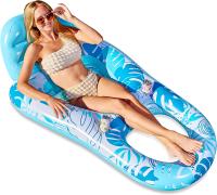 Flotadores Inflables para Piscina, Reclinable para Adultos, Flotador de Piscina con Respaldo Ajustable, Silla Flotante con Portavasos y Reposapiés para Fiesta de Verano en la Piscina - details 4