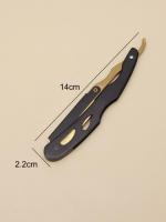 Cuchillo De Afeitar Manual Para Hombres Cuchillo De Afeitar Al Acero Inoxidable Con Soporte De Afeitado Profesional Cuchilla Recta Para Barba Y Peluca - details 1