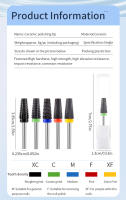 Broca De Uñas Cerámica Negra 5 En 1 Para Máquina Eléctrica De Perforación 3/32" Shank Eliminador De Polvo De Uñas Y Pintura Gel - details 1