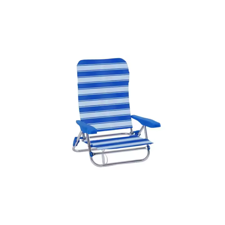 SUN & SURF Silla Classic de Playa Plegable con 5 Posiciones, Reclinable 180°, con Cojín, Ultraligera y Estable, Fácil de Transportar como un Bolso - 1