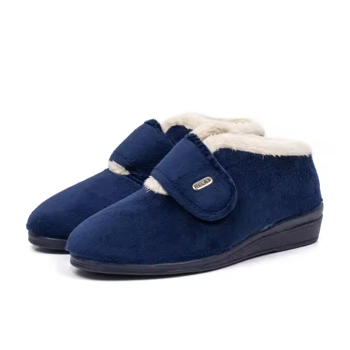 Botines Casa Mujer Invierno, Zapatillas Casa Cómodas, Botas Paño Cuña, Suela Caucho Talla 35-41 MADE IN SPAIN - 1