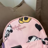 Mochila Disney Para Niños 2024 Moda Escolar Con Estampado De Minnie Y Mickey Mouse Rosa Adecuada Para Jardín De Infantes Y Escuela - details 2