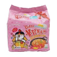 Fideo Instantaneos Ramen Buldak Carbonara Hot Chicken Ramen Coreano Picante  130g Samyang Pack de 5 - details 0