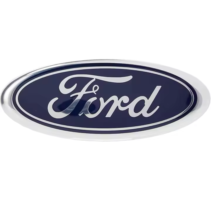 Emblema Adhesivo Plastico Oval Compatible Con Ford Azul 15 Cm - 1