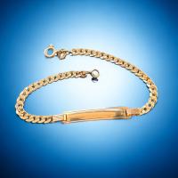 Pulsera Esclava Barbada 17 cm Oro 18 Kilates con certificado de Calidad - details 1