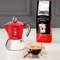 BIALETTI CAFETERA ITALIANA INDUCCION 4 TAZAS - CAFETERA TRADICIONAL ALUMINIO ROJO Y ACERO - details 1