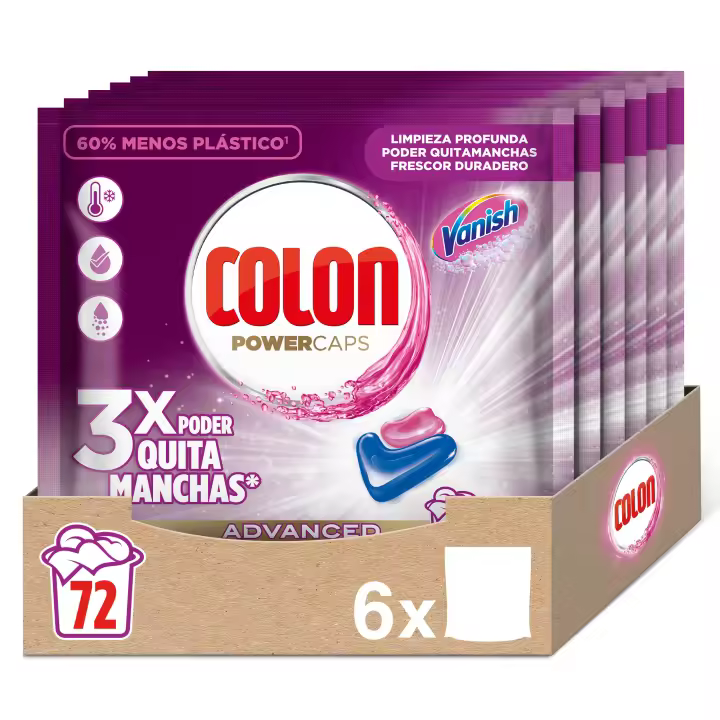 Colon Vanish Advanced Detergente para la ropa con agentes quitamanchas, formato cápsulas 72 Cápsulas - 1