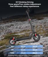Scooter Eléctrico iScooter iX6 con Neumáticos Todoterreno Neumáticos de 11 pulgadas, Motor Trasero de 1000W, Velocidad Máxima de 45km/h, Batería de 48V y 17.5Ah, Autonomía de 60km, Bloqueo NFC, Sistema Antirrobo Inteligente, Vinculación con Teléfono - details 5