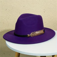 Sombrero De Vaquero Occidental Para Mujeres Con Borde Plano Y Cinturón Fedora De Jazz Color Sólido Clásico Para Hombres Y Mujeres En Todas Las Estaciones - details 6