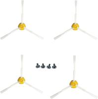 MultiAccesorios Pack de 4 Cepillos Laterales y 4 Tornillos de Repuesto para Roomba Serie 500, 600, 700, 800 y 900 - Kit de Accesorios de Recambio para Aspiradora Robot - details 0