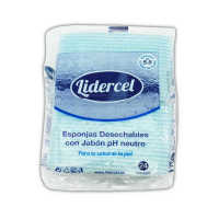 LIDERCEL Esponja jabonosa desechable con gel neutro para bebes, niños y adultos. 600 unidades. - details 1