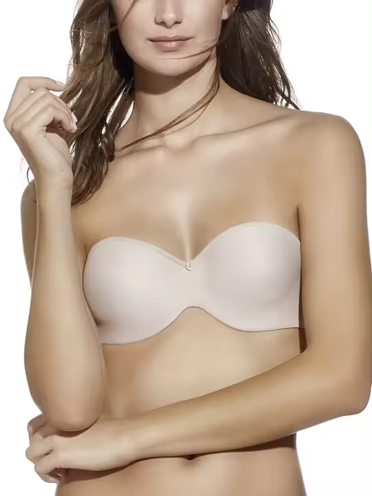 Sujetador Selene Mercedes Tejido Microfibra Sin Tirantes con Relleno - 1