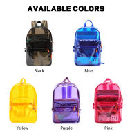 Mochila Transparente De PVC Para Mujer TINYAT Casual Multibolsillos Impermeable Con Bolsillo Para Portátil Escolar Deportiva Al Aire Libre - details 6