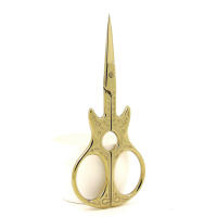 Tijeras De Guitarra Vintage Para Arte De Uñas Costura Bordado DIY Y Decoración De Boda Material Acero Inoxidable Tamaño Estándar Colores Oro Plata Holográfico - details 5