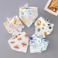 5PCS/LOT Pañuelos Para Bebé Triángulo De Algodón Con Estampado De Dibujos Animados Toalla De Saliva De Algodón Para Bebés Niños Y Niñas De 1-3 Años Accesorios Para Bebés - details 7