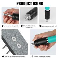 Mini Steel Nail Gun With 100PCS Nail Wall Nail Fastening Tool Air Nailer Adjustable Cement Wall Hand Tool Rivet Tool - details 1