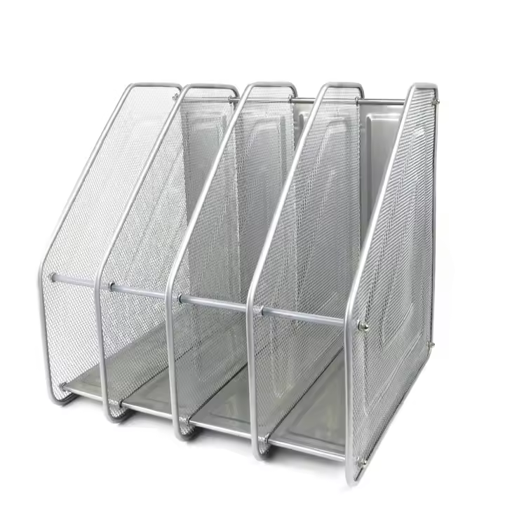 Organizador Metálico de 4 Cajones para Oficina – Revistero Profesional con Estructura Duradera, Ideal para Archivos, Documentos y Material de Trabajo. Archivador metálico de cajetin, Estantería de acero para documentos. 10564-15 - 1