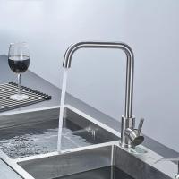 Grifo De Cocina De Acero Inoxidable 304 Grifo De Agua Caliente Y Fría Con Manijera Individual Grifo De Esterilla Montado En Plataforma - details 0